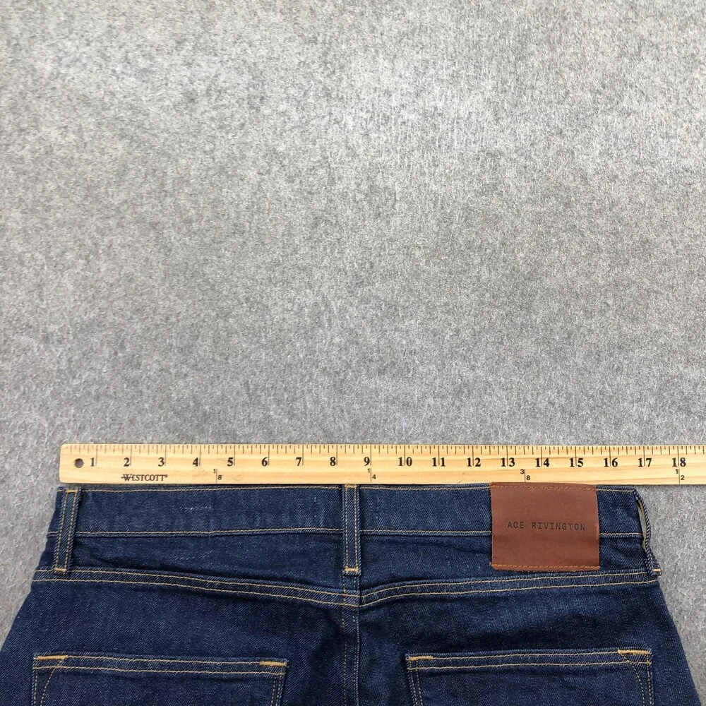 Ace Rivington Jeans Mens 33x30 Blue Dark Wash Slim Taper Denim Pants Casual